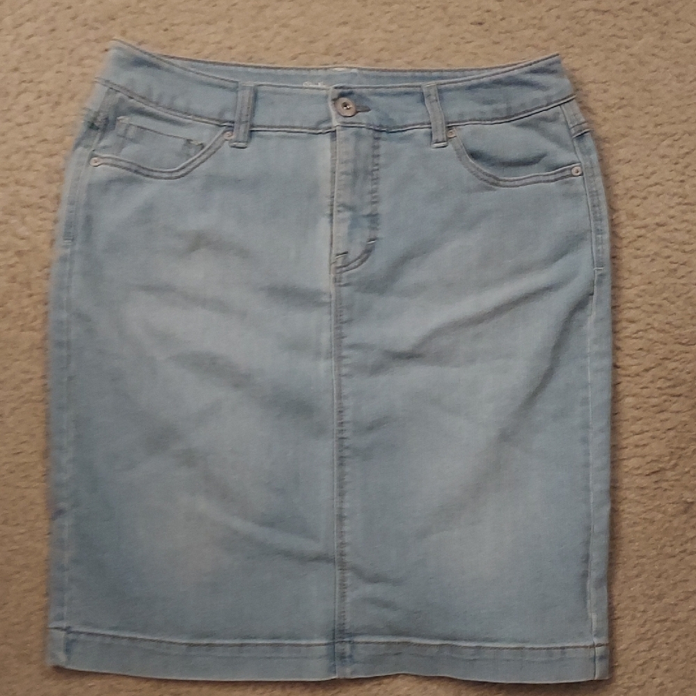 Style & Co. Blue Knee-Length Pencil Skirt